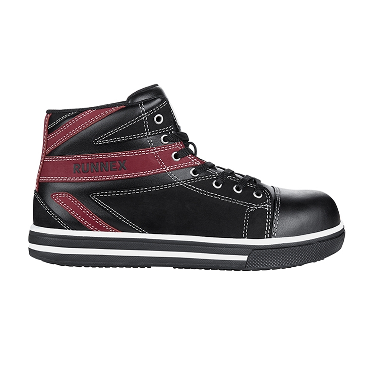 RUNNEX® S3-Sicherheitsschnürstiefel SportStar schwarz/rot