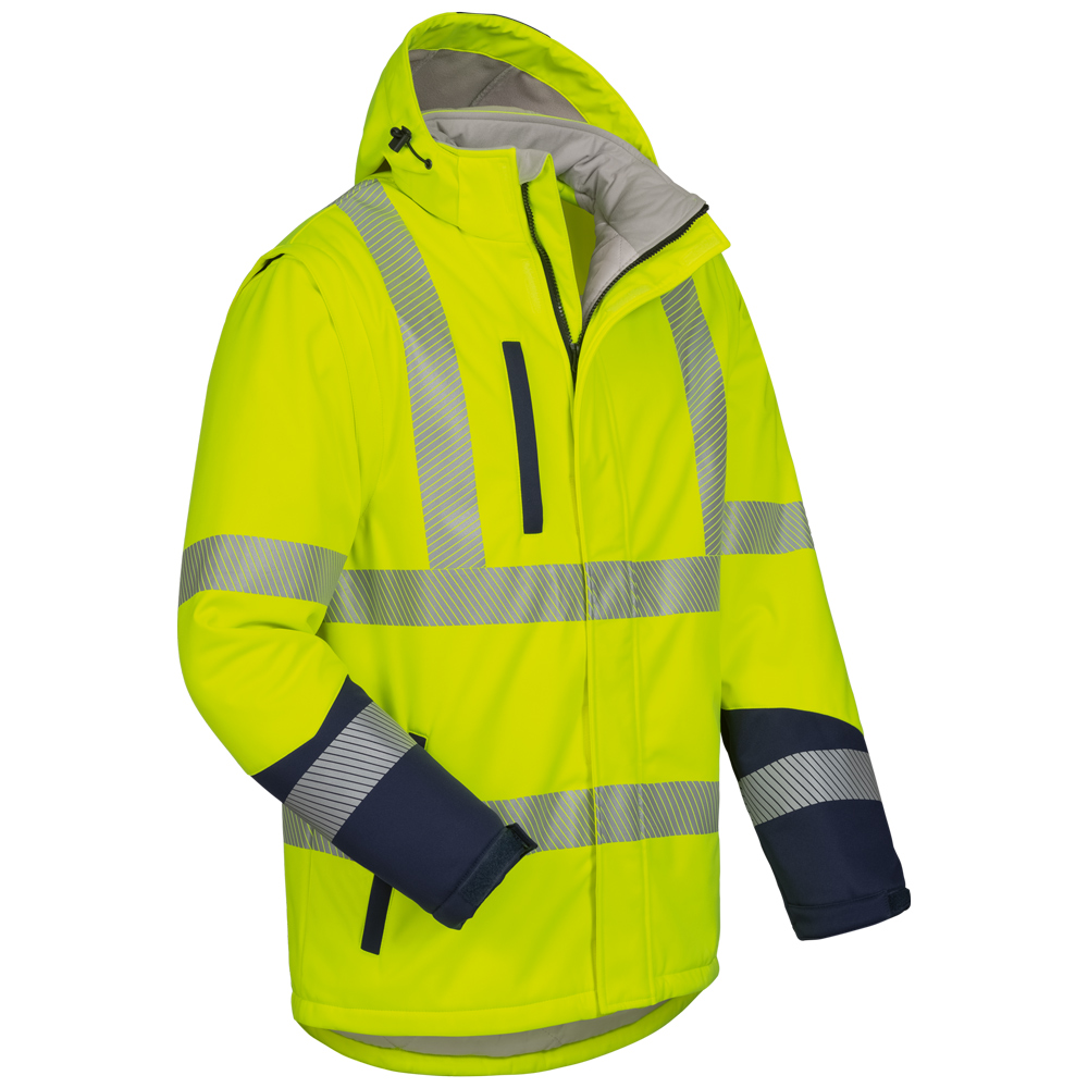 Wattierte Warnschutz-Softshelljacke Joris