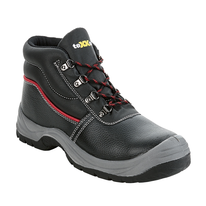 teXXor® S3-Sicherheitsschnürstiefel LE MANS schwarz/rot