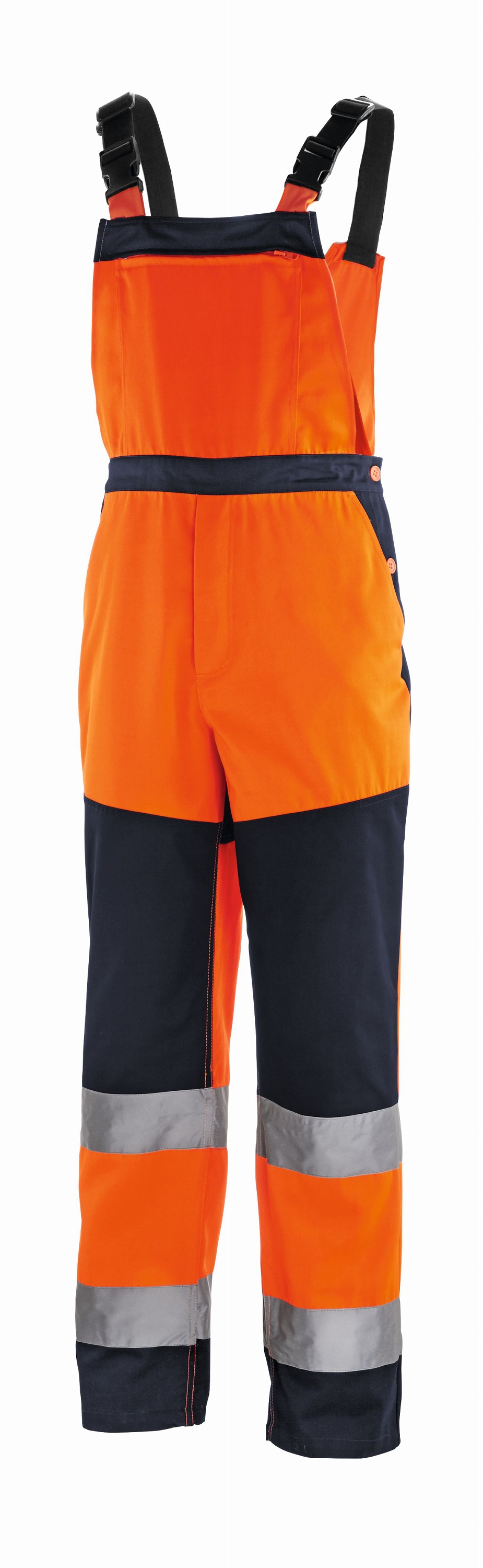 teXXor® Warnschutz-Latzhose BUFFALO leuchtorange/navy