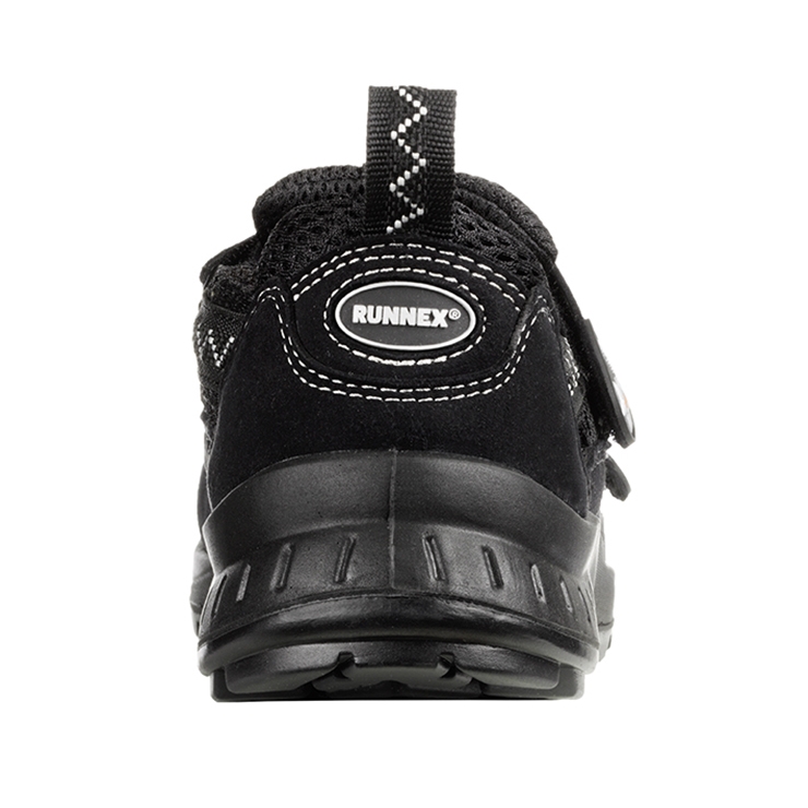 RUNNEX® S1-ESD-Sicherheitsklettsandalen TeamStar schwarz/silber