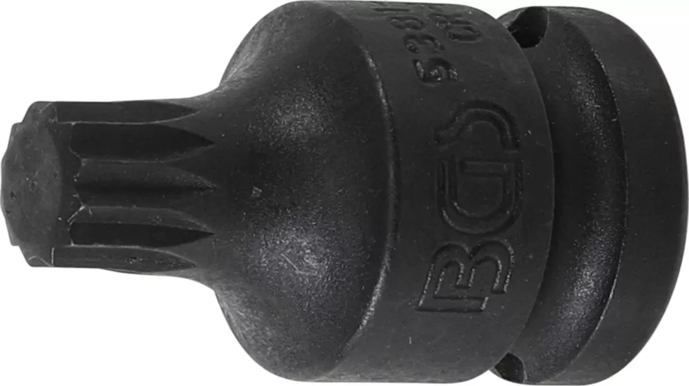 Kraft-Bit-Einsatz, Länge 43 mm, Antrieb Innenvierkant 12,5 mm (1/2"), Innenvielzahn (für XZN) M12