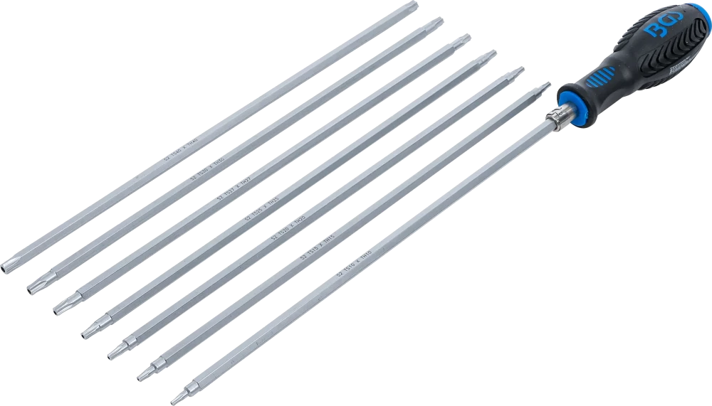 Schraubendreher-Satz mit Wechselklingen, T-Profil (für Torx) / TS-Profil (für Torx Plus), 8-tlg.