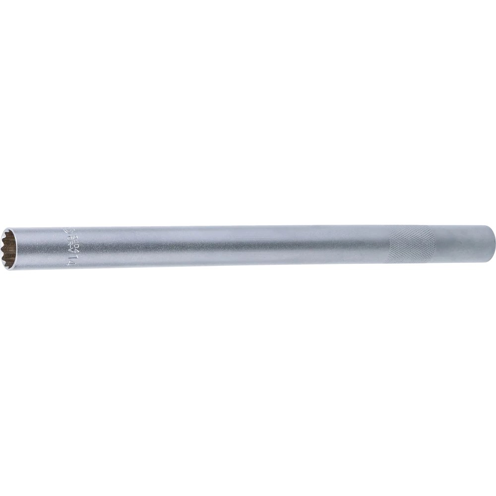 Zündkerzen-Einsatz Zwölfkant, extra lang, Antrieb Innenvierkant 10 mm (3/8"), SW 14 mm
