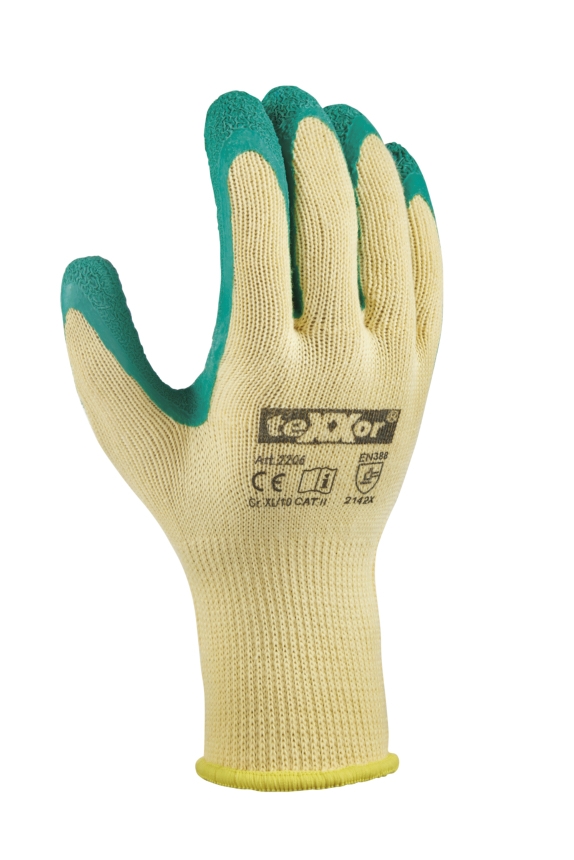 teXXor® Grobstrick-Handschuhe POLYESTER gelb/grün