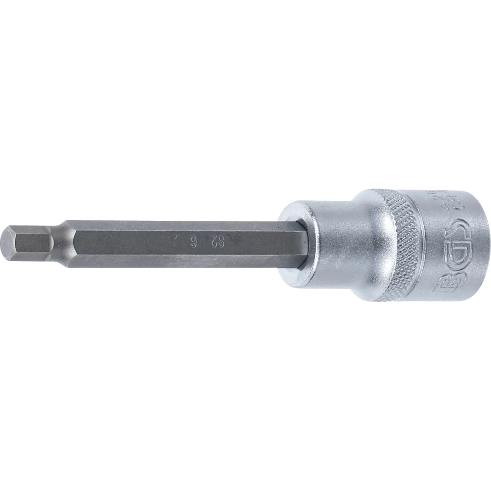 Bit-Einsatz, Länge 100 mm, Antrieb Innenvierkant 12,5 mm (1/2"), Innensechskant 6 mm