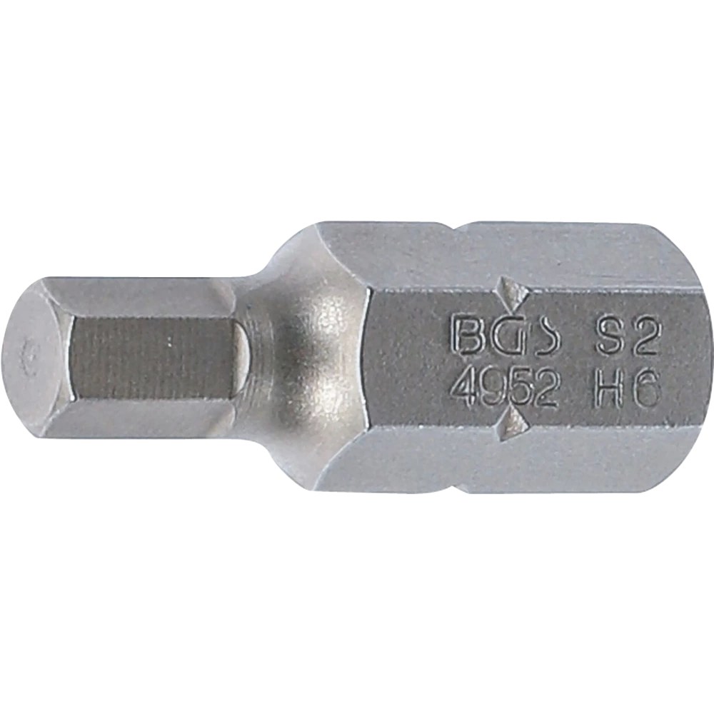 Bit, Länge 30 mm, Antrieb Außensechskant 10 mm (3/8"), Innensechskant 6 mm