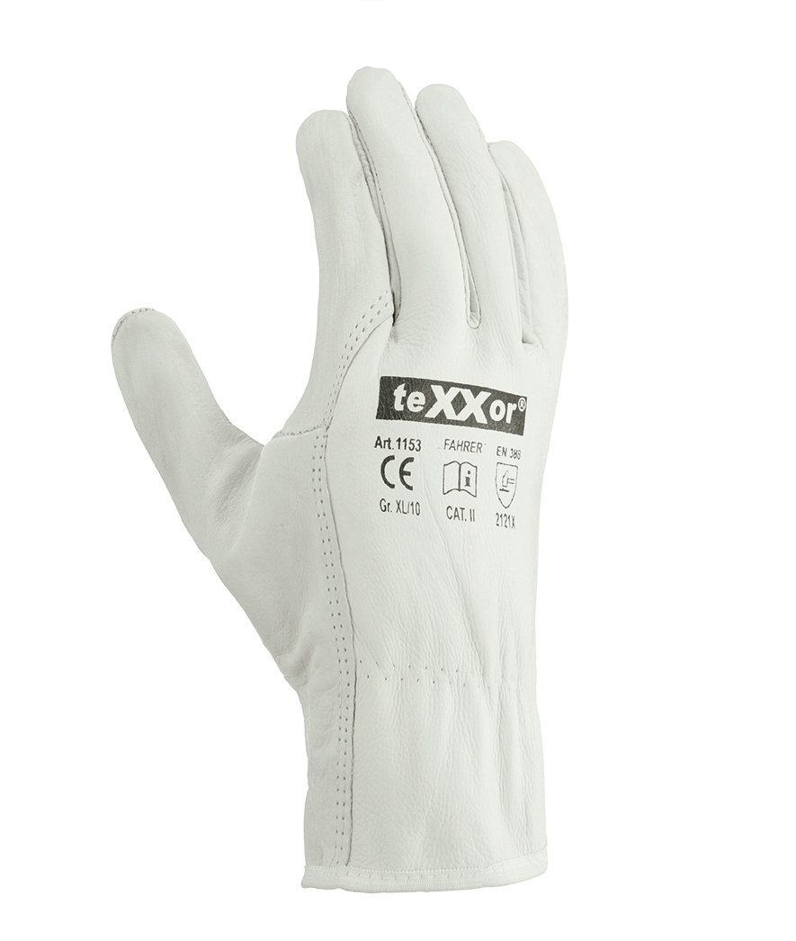 teXXor® Rindnappaleder-Handschuhe FAHRER natur