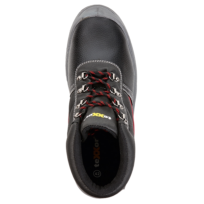 teXXor® S3-Sicherheitsschnürstiefel LE MANS schwarz/rot