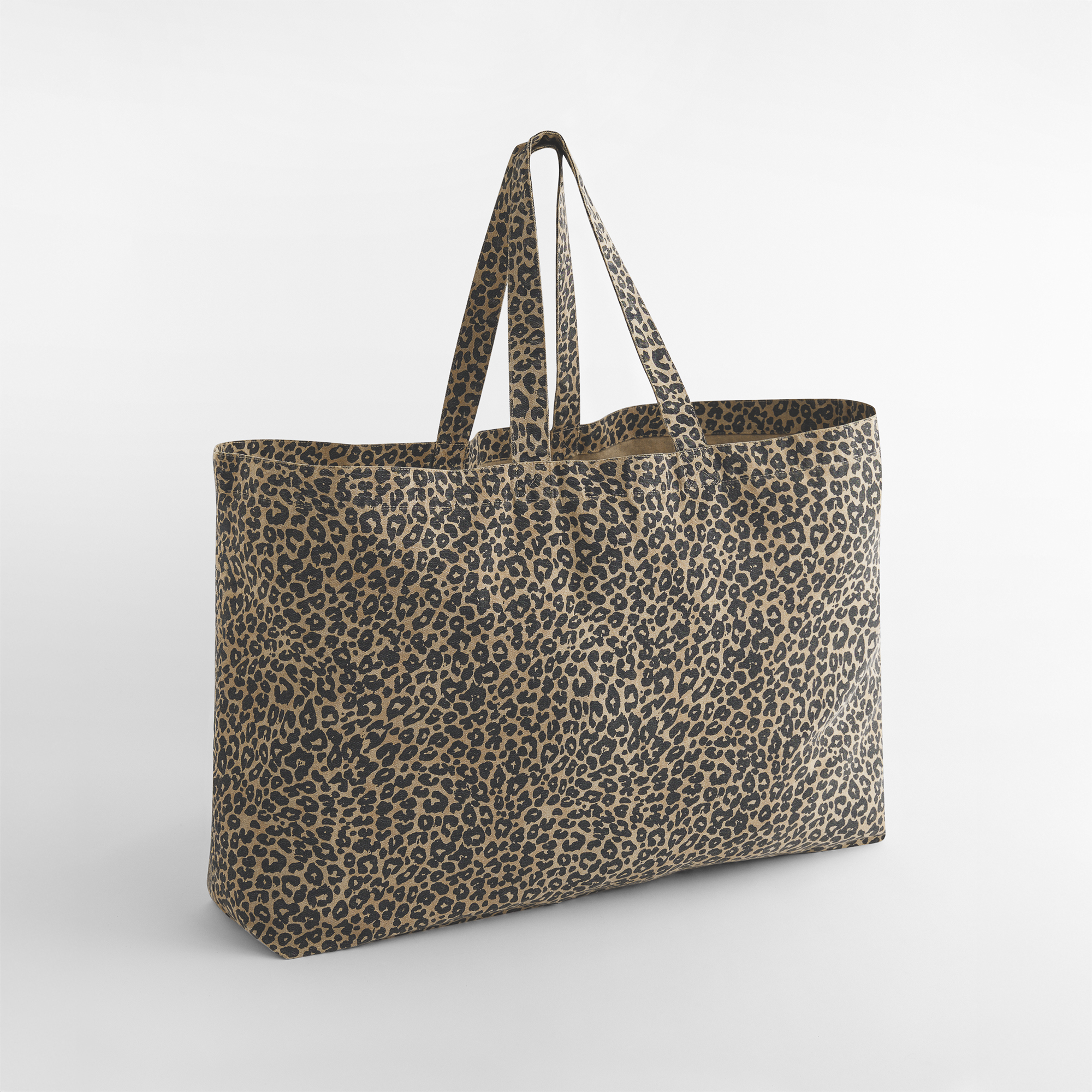 Tasche – Leopard Print Canvas Oversized Tote Bag