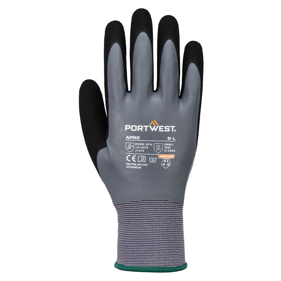 Grip 15 Latex-Schaum-Handschuh mit Touchscreen-Fingerspitzen