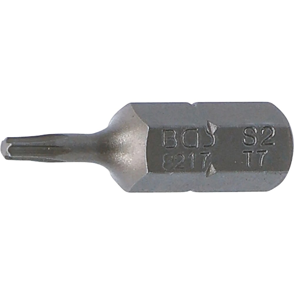Bit, Länge 25 mm, Antrieb Außensechskant 6,3 mm (1/4"), T-Profil (für Torx) T7