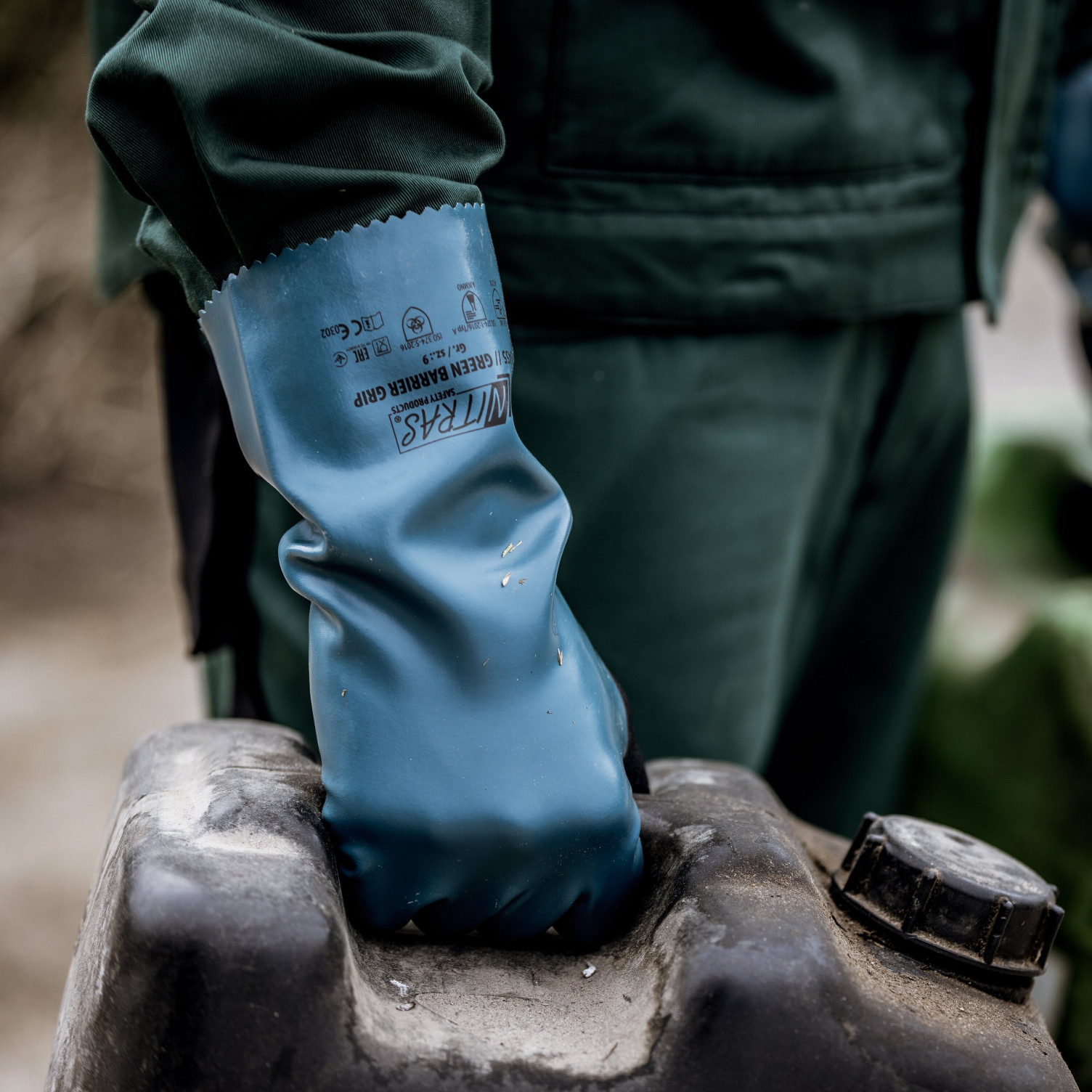 Handschuh GREEN BARRIER GRIP Chemikalienschutzhandschuhe