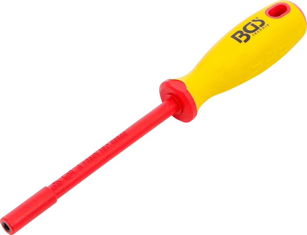 VDE-Steckschlüssel-Schraubendreher, Sechskant, SW 4 mm, Klingenlänge 125 mm
