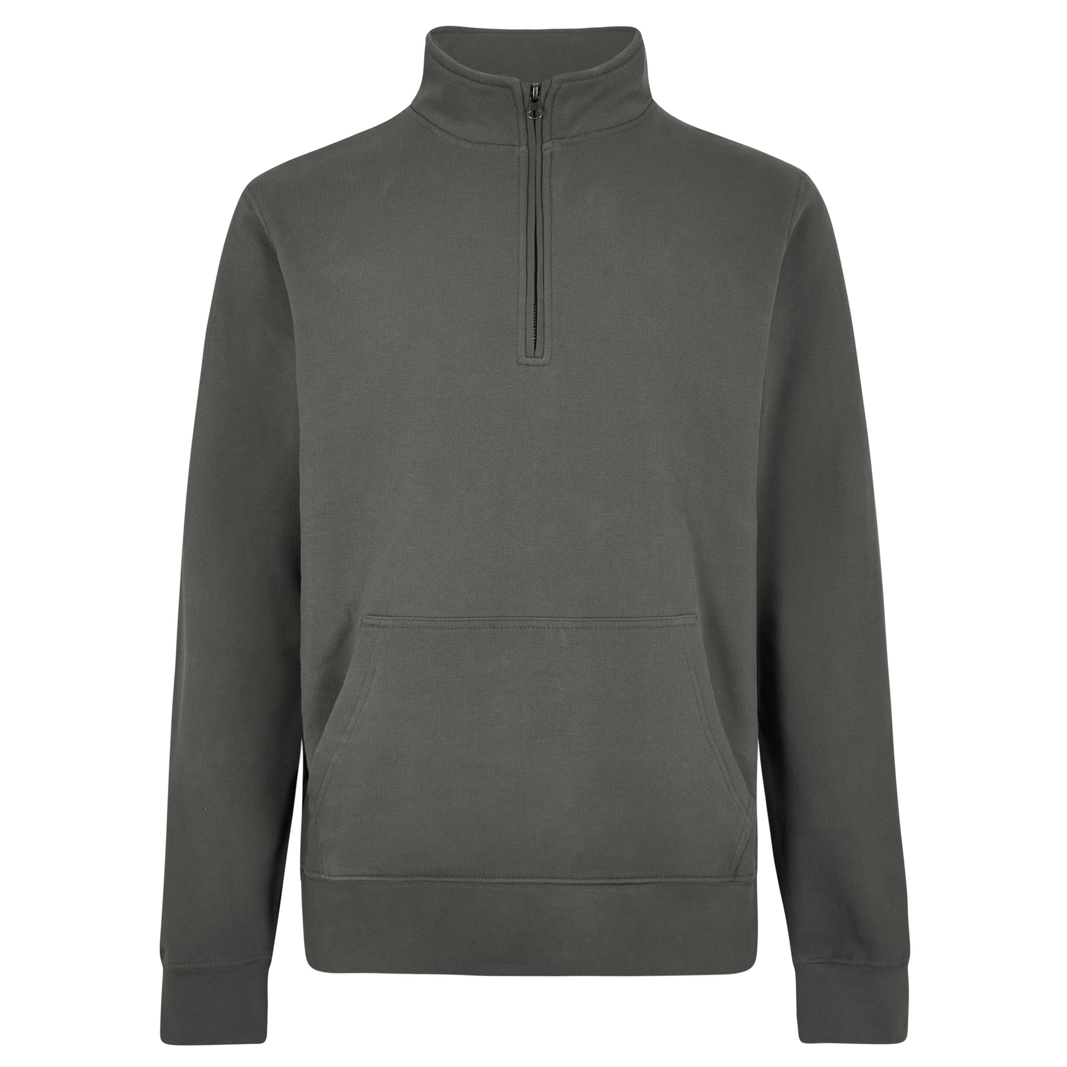 Regular Fit 1/4 Zip Pique Sweatshirt