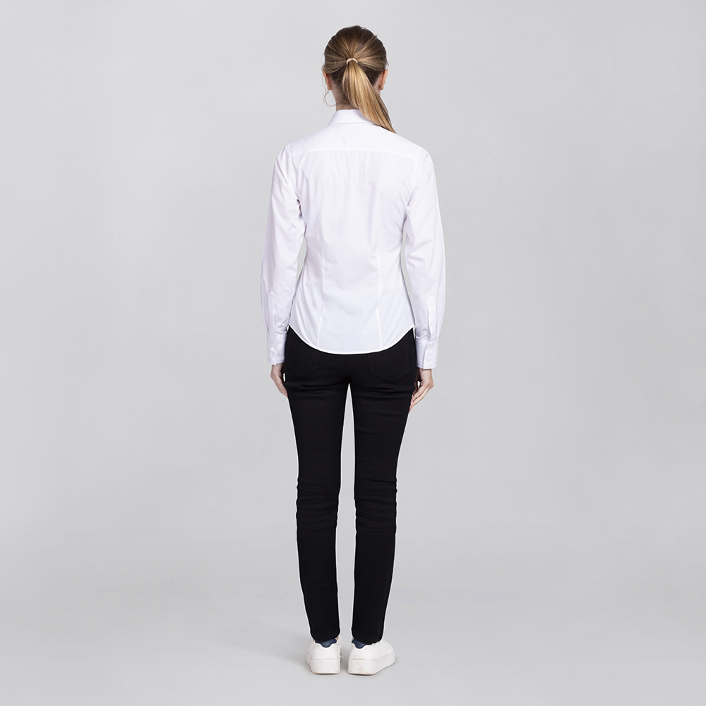 Damen Bluse langarm weiß