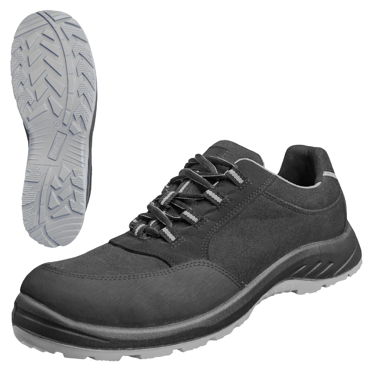 Sicherheitshalbschuhe S3S ESD SOLID STEP schwarz / grau