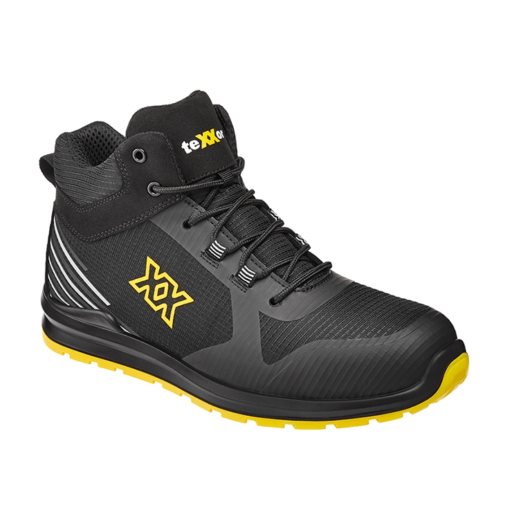 teXXor® S3S-Sicherheitsschnürstiefel schwarz/gelb