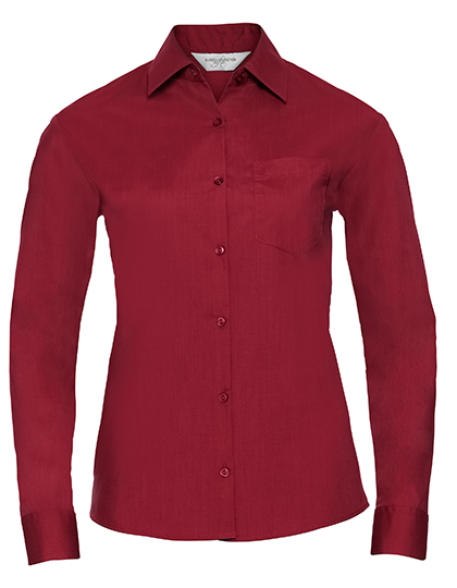Bluse – Ladies' Long Sleeve Classic Polycotton Poplin Shirt
