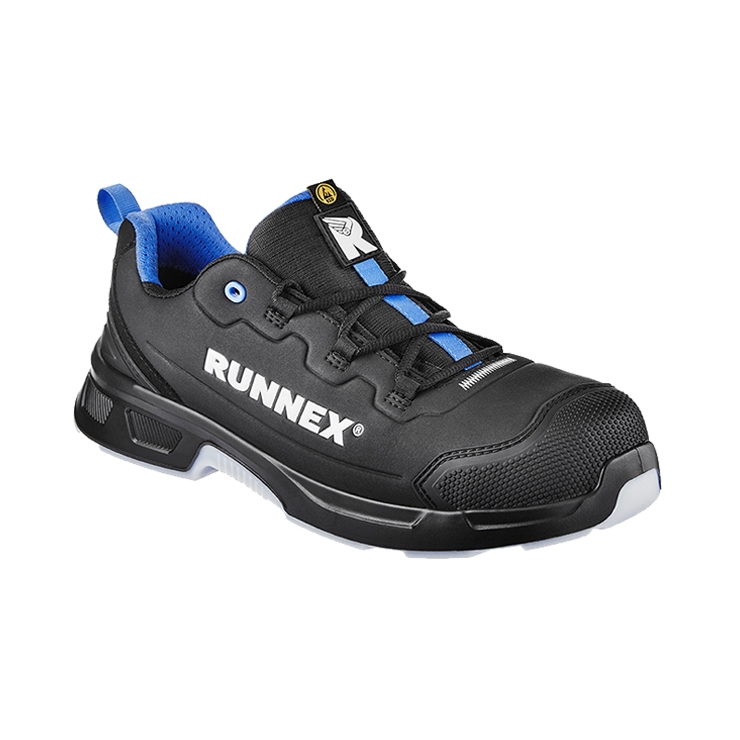 RUNNEX® S3S-ESD-Sicherheitshalbschuhe ActionStar schwarz/blau