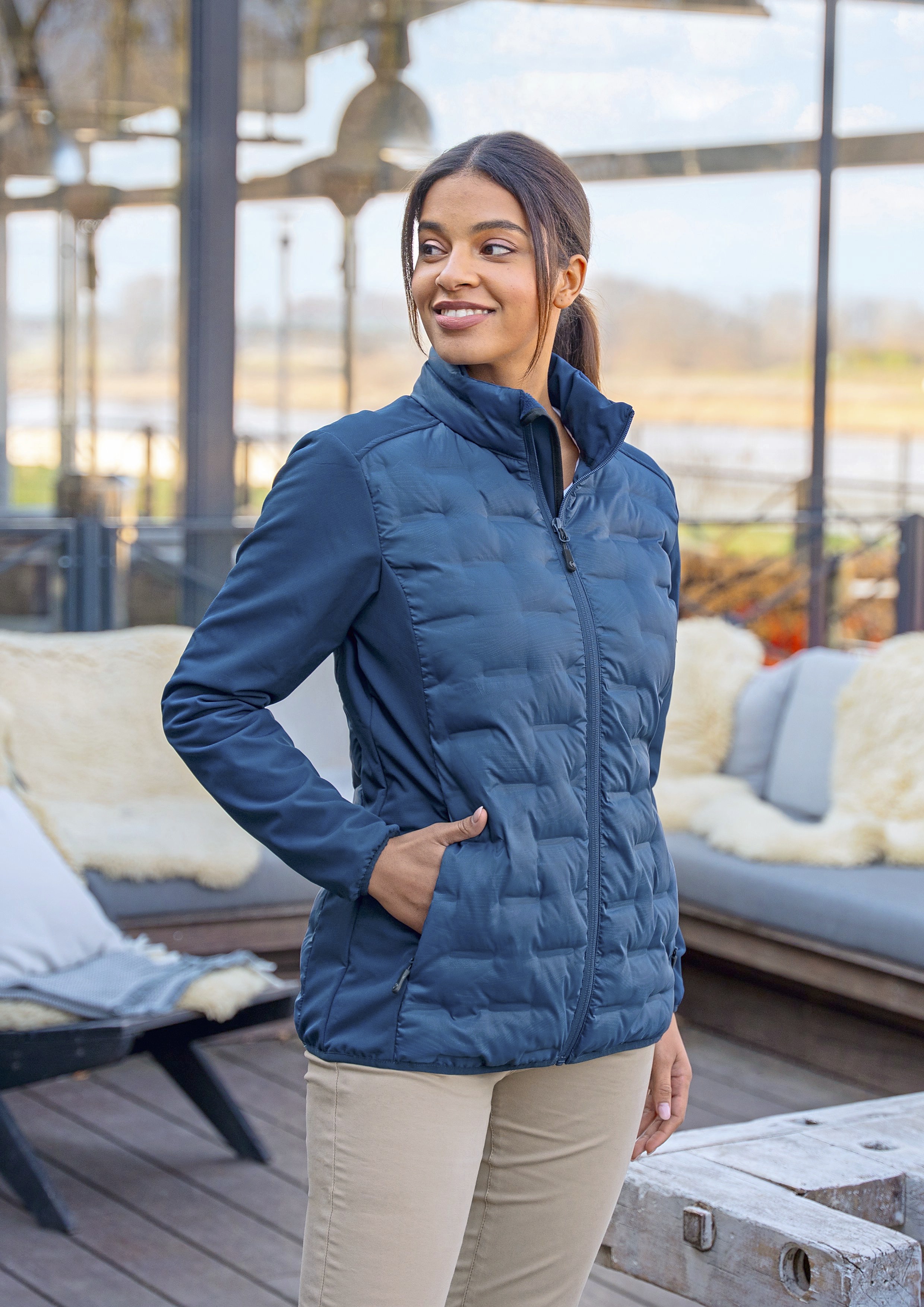 Damen Fleece-Hybrid Jacket