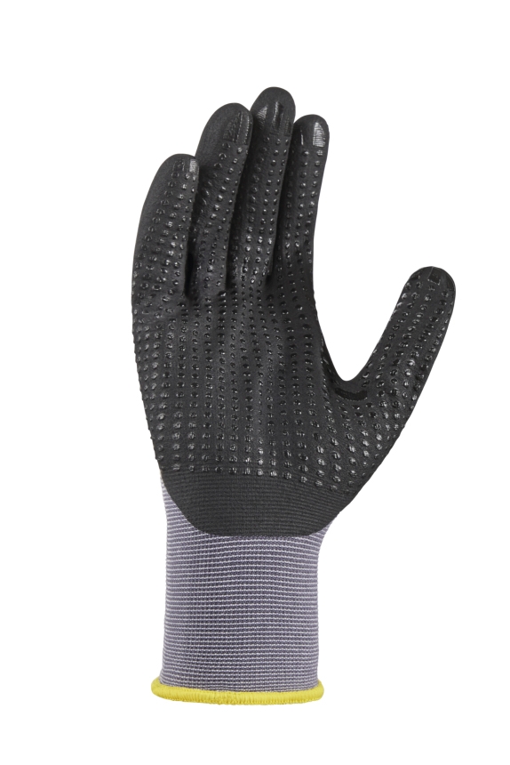 teXXor® Nylon-Strickhandschuhe BLACK TOUCH® grau/schwarz