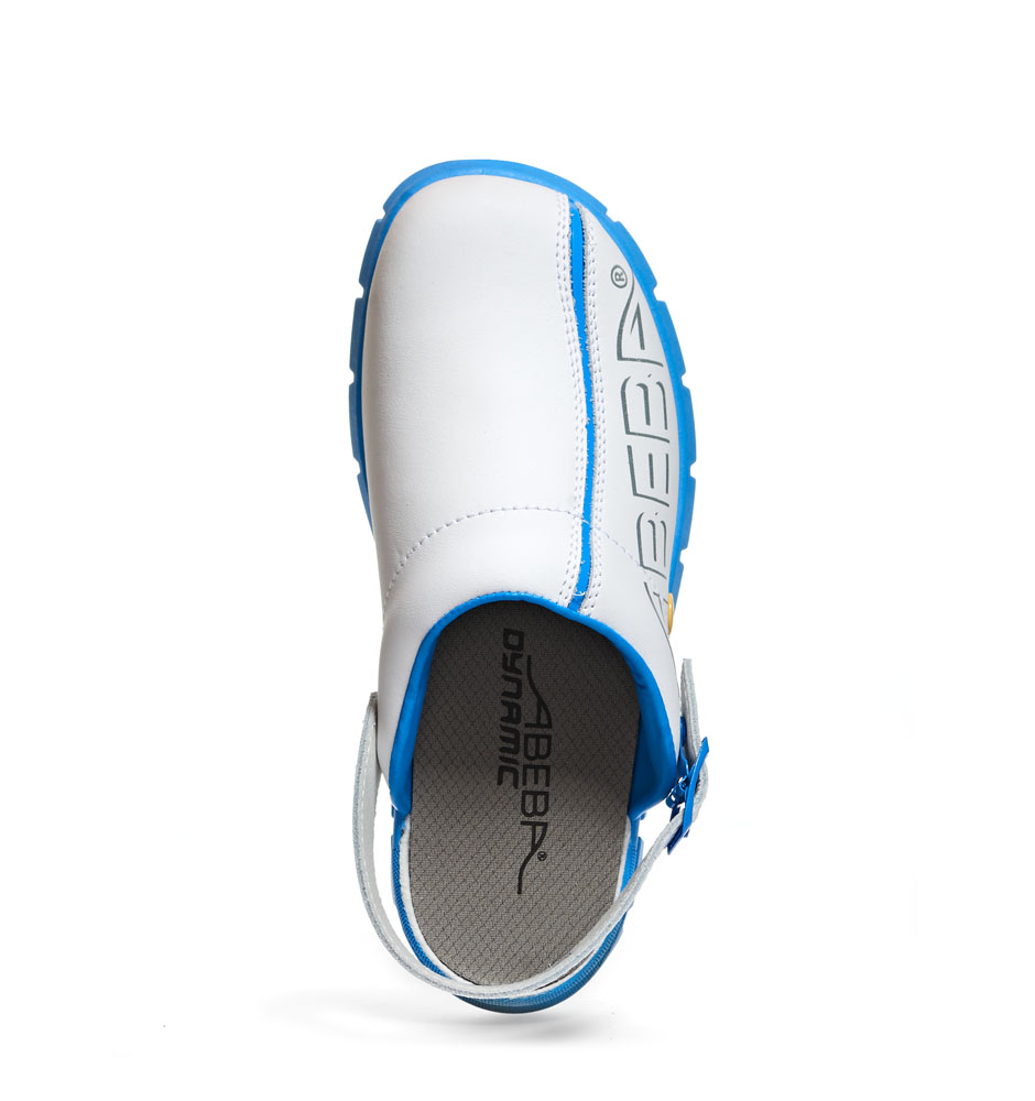 Abeba OB Berufsclog DYNAMIC weiß/blau ESD