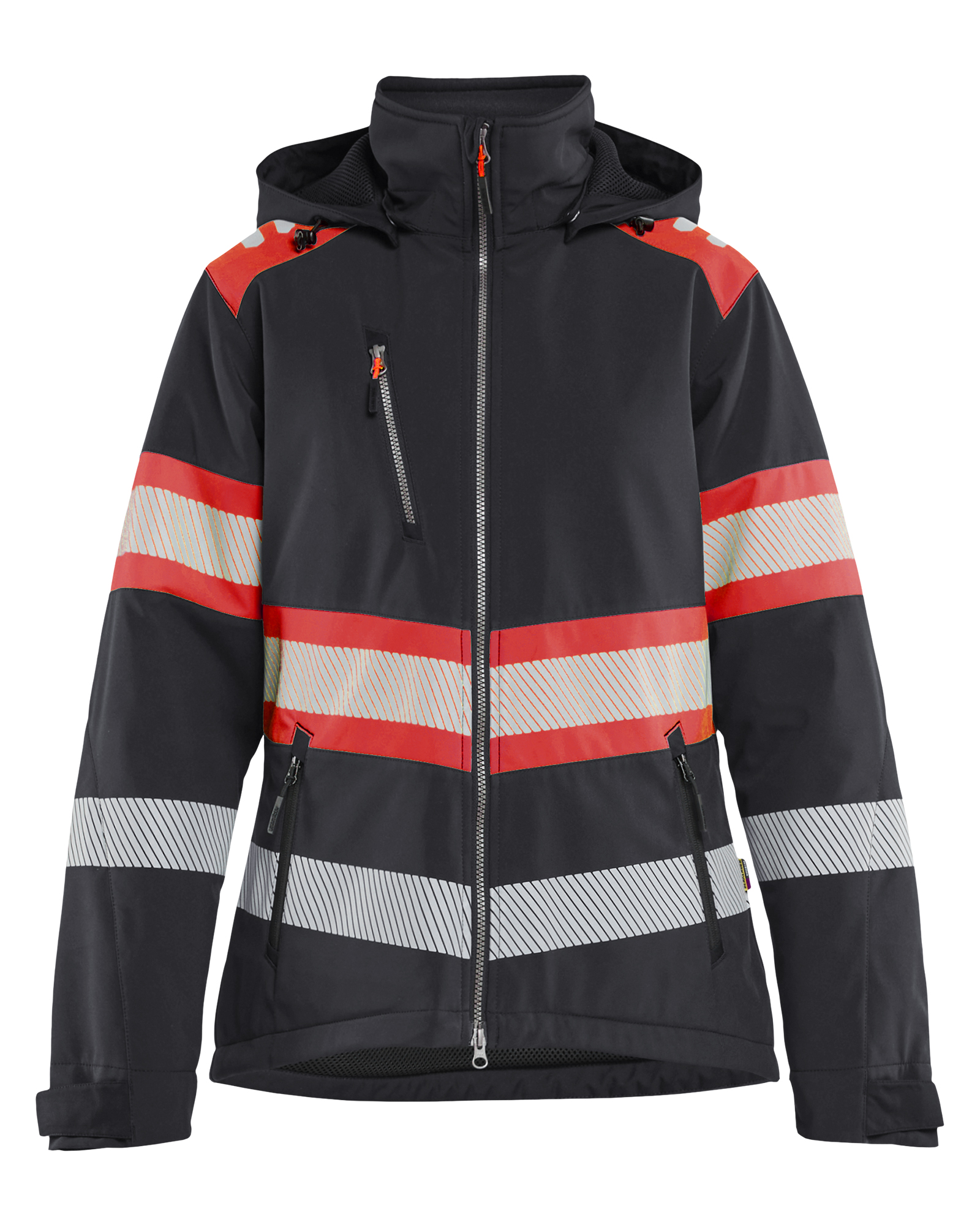 Damen High Vis Softshell Winterjacke leicht gefüttert