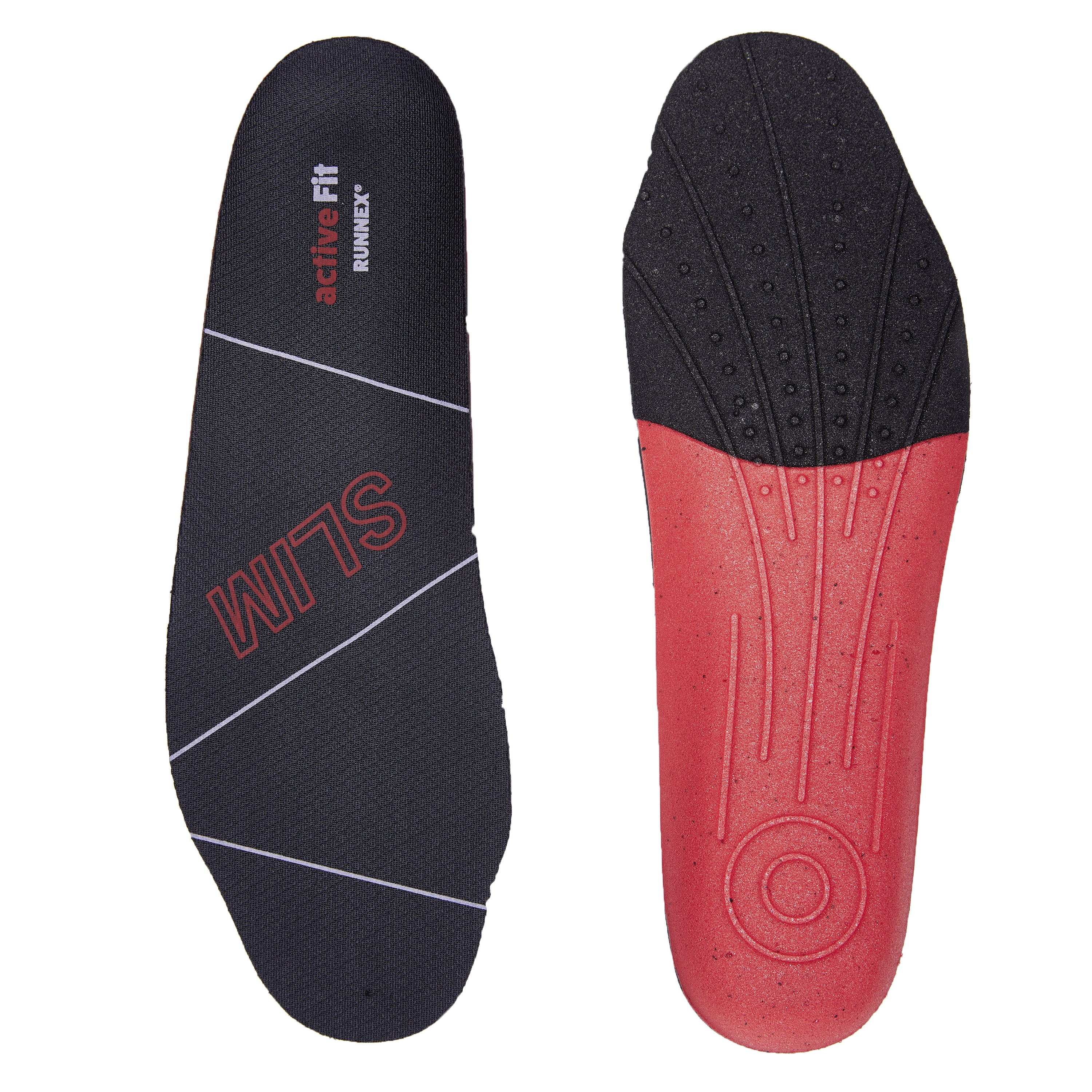 RUNNEX® Einlegesohle activeFit slim schwarz/rot
