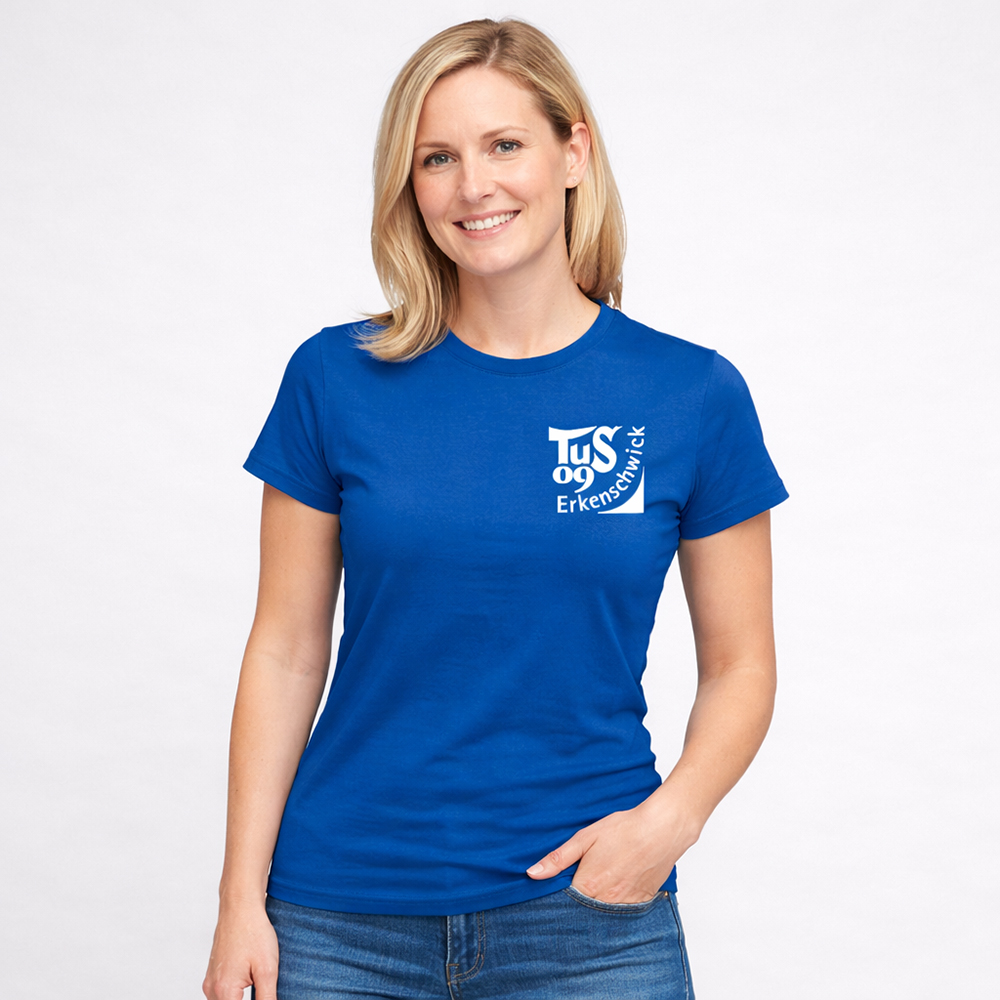 Damen T-Shirt, royal blau