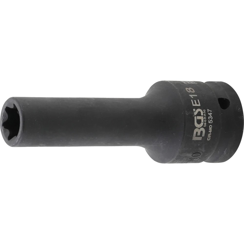 Kraft-Steckschlüssel-Einsatz E-Profil, tief, Antrieb Innenvierkant 20 mm (3/4"), SW E18