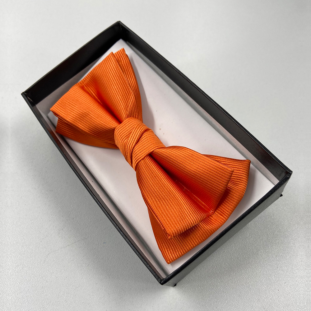Fliege im Karton orange