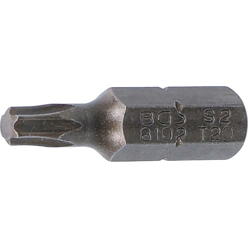 Bit, Länge 25 mm, Antrieb Außensechskant 6,3 mm (1/4"), T-Profil (für Torx) T20
