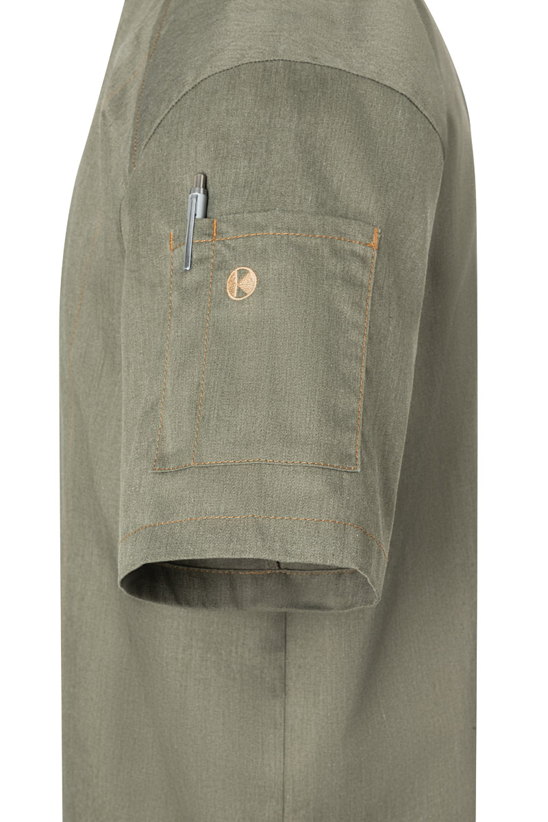 Kurzarm Kochjacke Jeans-Style