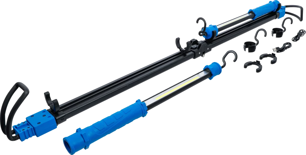 COB-LED-Motorhauben-Leuchte mit Akku & Expanderhalterung, 2 COB-LED Arbeits-Handleuchten