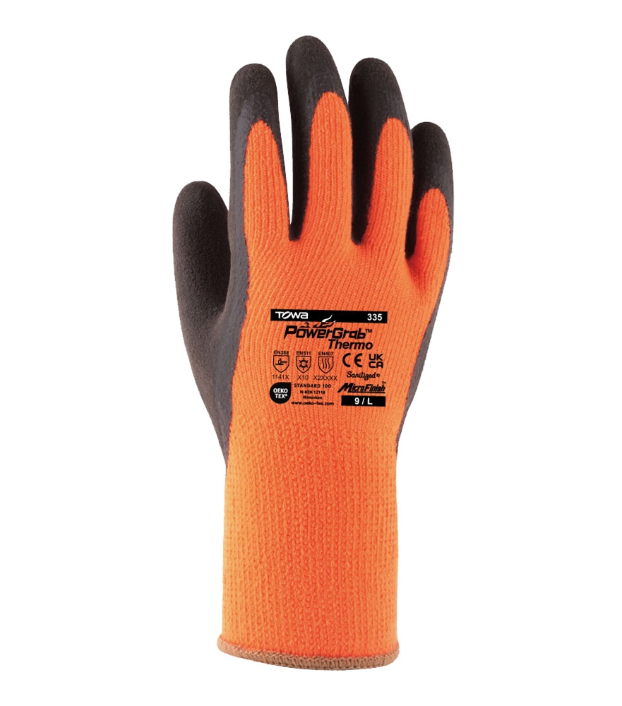 TOWA® Winterhandschuhe PowerGrab® Thermo orange/braun