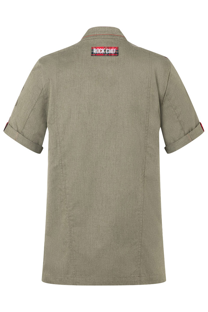 Short-Sleeve Men's Chef Jacket Denim-Style ROCK CHEF®-Stage2