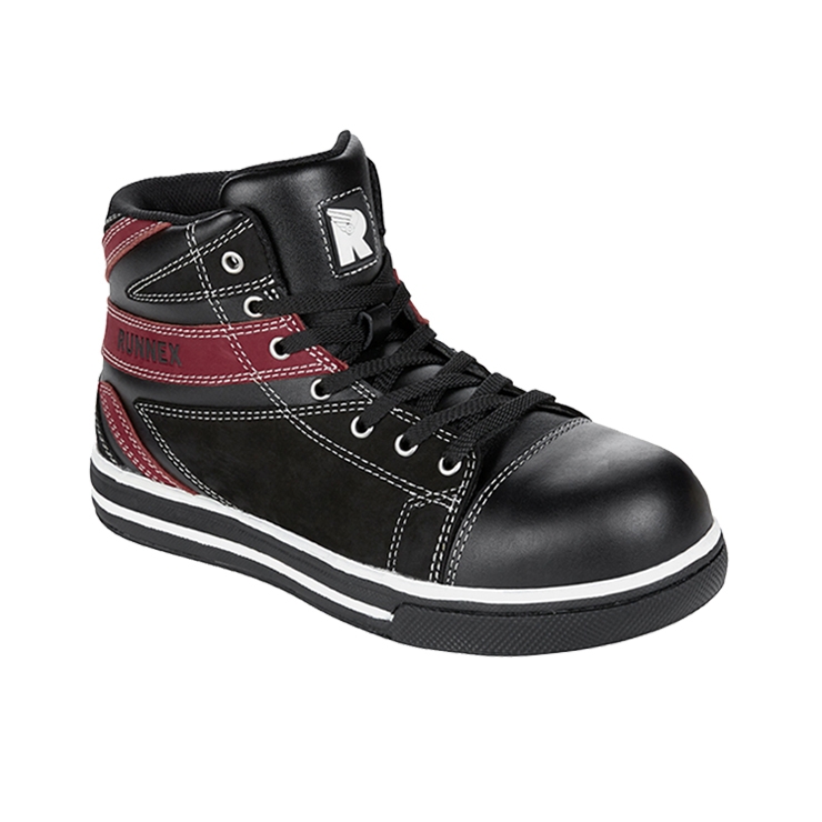 RUNNEX® S3-Sicherheitsschnürstiefel SportStar schwarz/rot