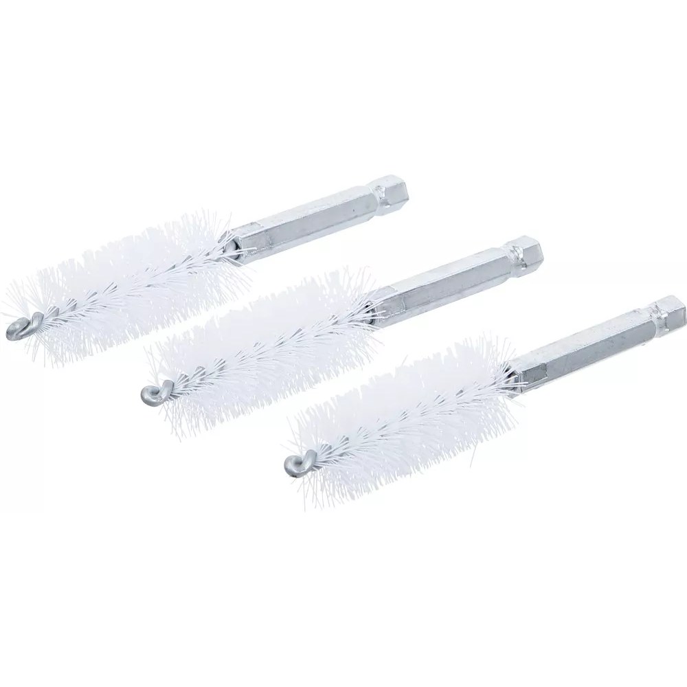 Nylonbürste, 18 mm, Antrieb Außensechskant 6,3 mm (1/4"), 3-tlg.