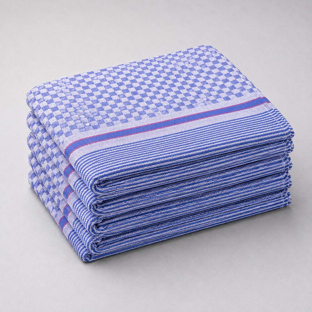 Grubentuch, 50 x 100 cm, blau-rot, 5er Pack