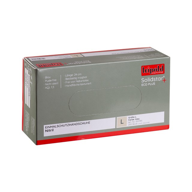 Solidstar® | ECO PLUS | Nitril-Einmalschutzhandschuh | Länge: 24 cm