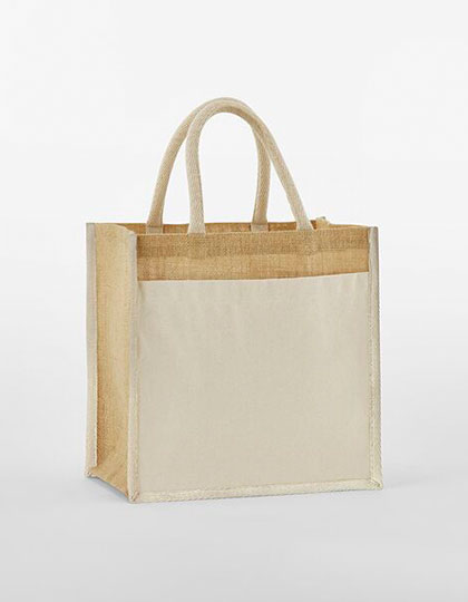 Tasche – Cotton Pocket Natural Starched Jute Midi Bag
