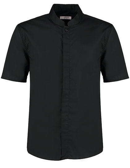 Hemd – Men´s Tailored Fit Mandarin Collar Shirt Short Sleeve