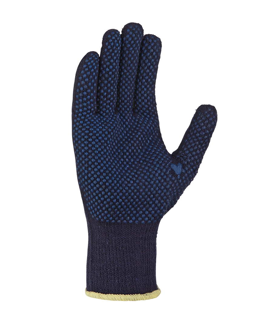 teXXor® Mittelstrick-Handschuhe BAUMWOLLE/POLYESTER blau/blaue Noppen
