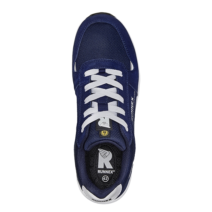 RUNNEX® S3S-ESD-Sicherheitshalbschuhe SportStar blau/weiß