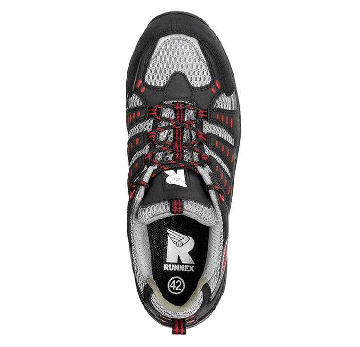 RUNNEX® S1-Sicherheitshalbschuhe LightStar schwarz/grau/rot