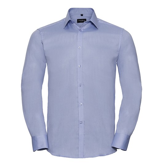 Hemd – Men's Long Sleeve Tailored Herringbone Shirt