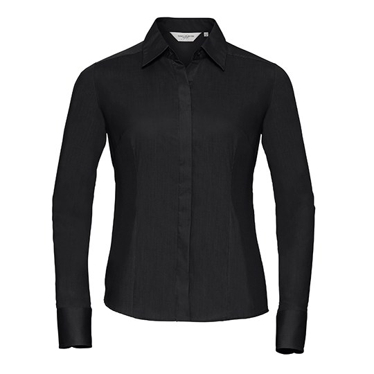 Bluse – Ladies' Long Sleeve Fitted Polycotton Poplin Shirt