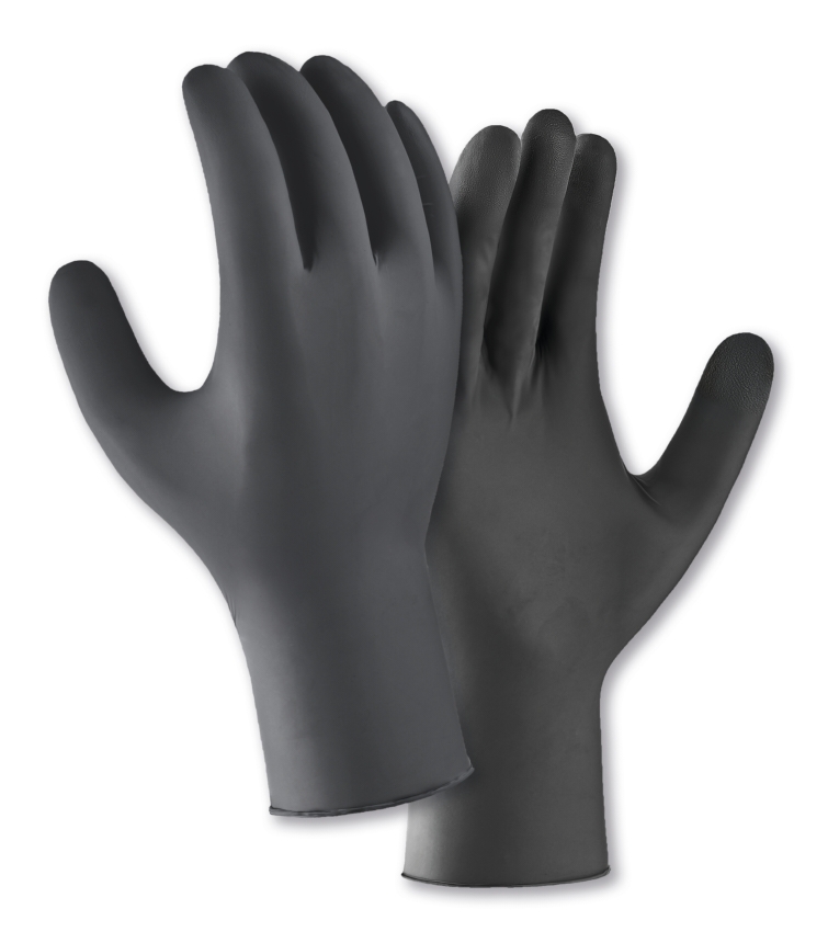 teXXor® Nitril-Einweg-Handschuhe schwarz schwarz
