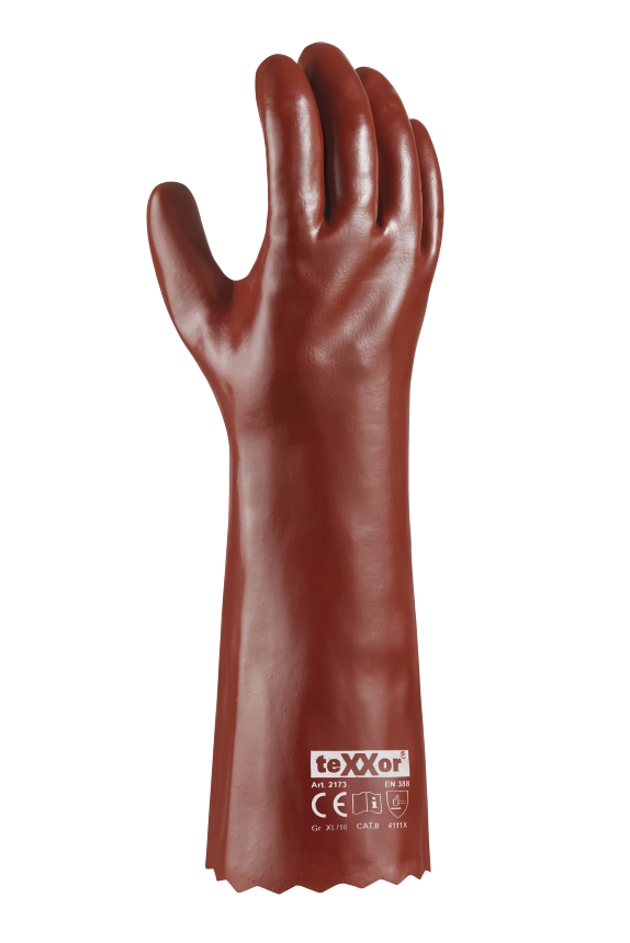 teXXor® PVC-Handschuhe ROTBRAUN rotbraun
